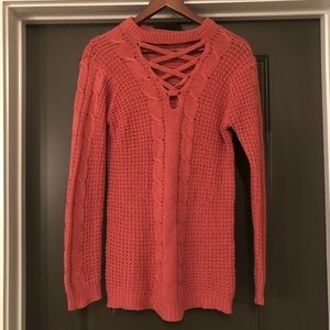 🌺 Audrey Lane Womens Sweater Size L Blush